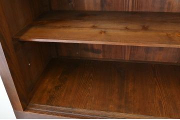 アンティーク家具　☆アンティーク　古い木の二段重ね引き出し付飾り棚(収納棚)