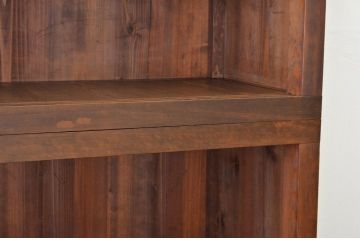 アンティーク家具　☆アンティーク　古い木の二段重ね引き出し付飾り棚(収納棚)
