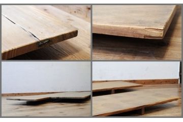 アンティーク家具　特大!古い木味の横長裁ち板2枚セット