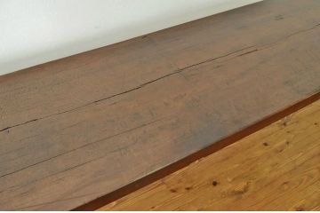 アンティーク家具　アンティーク　厚みのある古材を使用した鉄脚テーブル