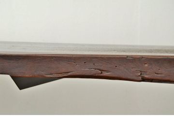 アンティーク家具　アンティーク　厚みのある古材を使用した鉄脚テーブル