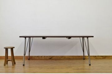 アンティーク家具　アンティーク 鉄脚の特大作業台(テーブル・アイアン)