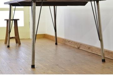 アンティーク家具　アンティーク 鉄脚の特大作業台(テーブル・アイアン)