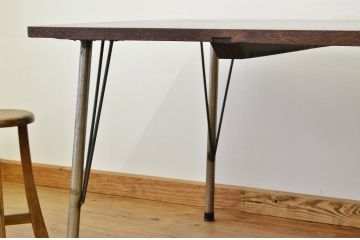 アンティーク家具　アンティーク 鉄脚の特大作業台(テーブル・アイアン)