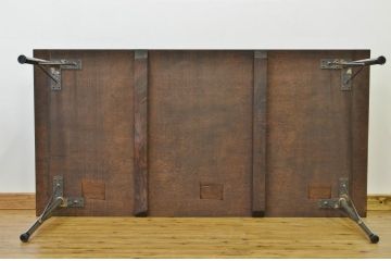アンティーク家具　アンティーク 鉄脚の特大作業台(テーブル・アイアン)