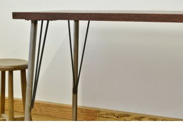 アンティーク家具　アンティーク　鉄脚の特大ダイニングテーブル(デスク)