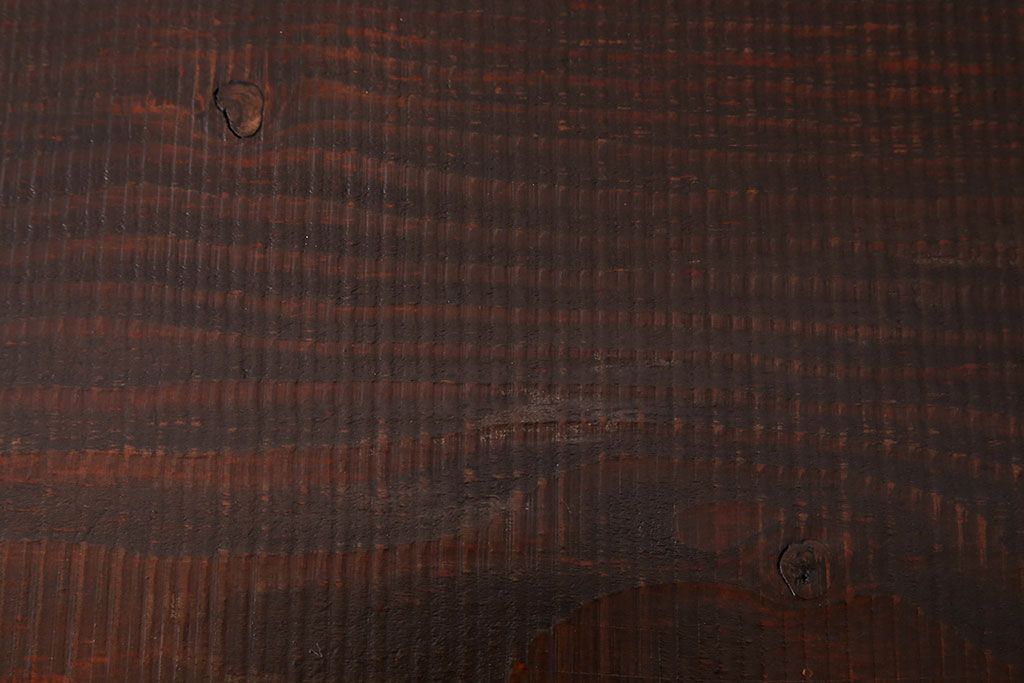 アンティーク家具　アンティーク 鉄脚と古い木の大きな作業台(テーブル・アイアン)