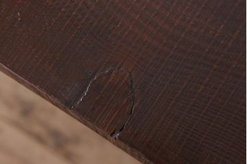 アンティーク家具　アンティーク 鉄脚と古い木の大きな作業台(テーブル・アイアン)