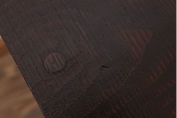 アンティーク家具　アンティーク 鉄脚と古い木の大きな作業台(テーブル・アイアン)