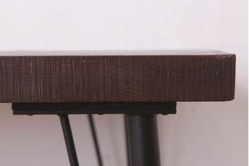 アンティーク家具　アンティーク 鉄脚と古い木の大きな作業台(テーブル・アイアン)