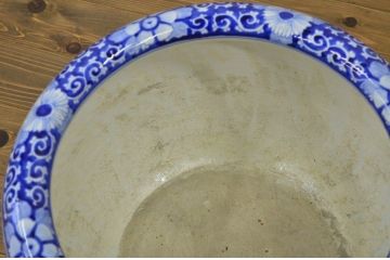 アンティーク雑貨　明治〜大正 鳳凰の図 瀬戸火鉢