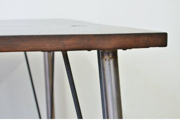 アンティーク家具　アンティーク　欅一枚板天板!大きな鉄脚ダイニングテーブル(作業台)