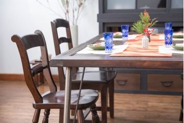 アンティーク家具　古民具・骨董　古いお屋敷の門扉で作ったアンティークダイニングテーブル