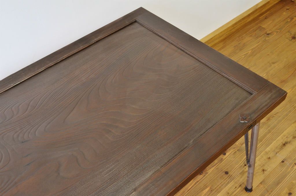 アンティーク家具　古民具・骨董　古いお屋敷の門扉で作ったアンティークダイニングテーブル