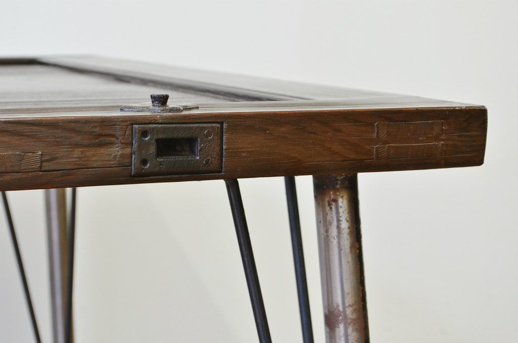 アンティーク家具　古民具・骨董　古いお屋敷の門扉で作ったアンティークダイニングテーブル