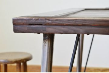 アンティーク家具　古民具・骨董　古いお屋敷の門扉で作ったアンティークダイニングテーブル