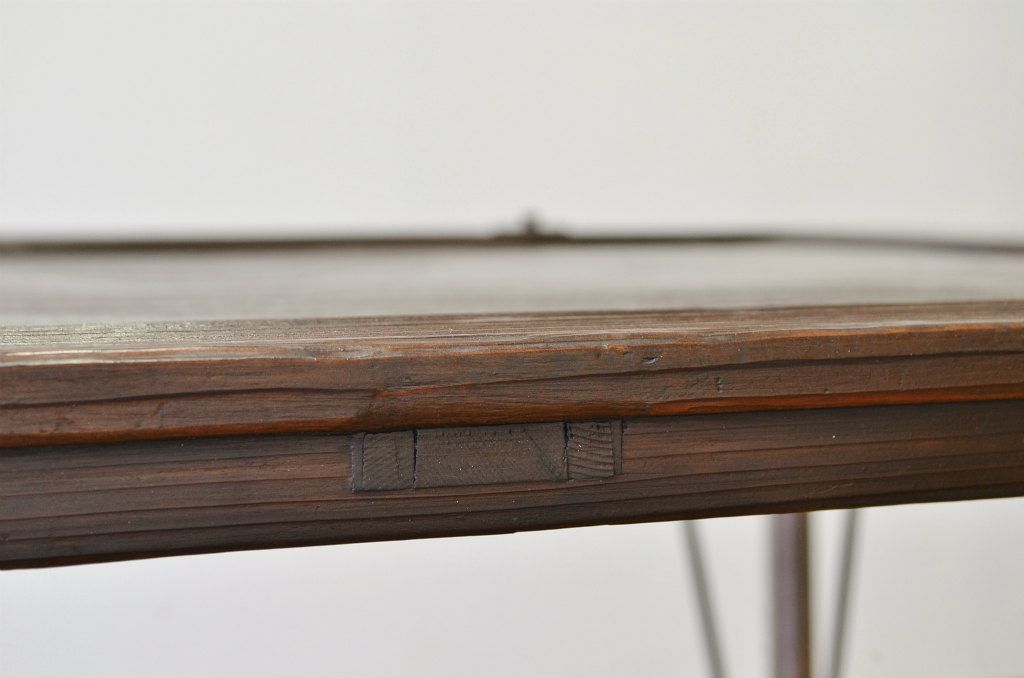 アンティーク家具　古民具・骨董　古いお屋敷の門扉で作ったアンティークダイニングテーブル