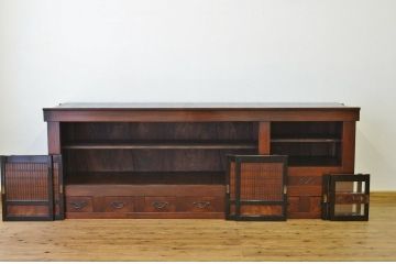 アンティーク家具　特大9尺前面欅水屋箪笥・サイドボード