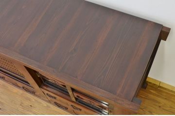 アンティーク家具　特大9尺前面欅水屋箪笥・サイドボード