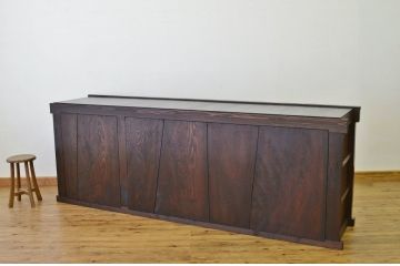 アンティーク家具　特大9尺前面欅水屋箪笥・サイドボード