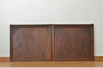 アンティーク シックな一枚板引き戸2枚セット(扉・建具)