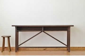 アンティーク家具　★アンティーク　古い縫製工場の横長机2(テーブル・作業台)