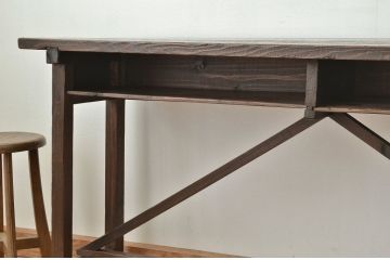 アンティーク家具　★アンティーク　古い縫製工場の横長机2(テーブル・作業台)