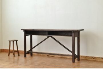 アンティーク家具　★アンティーク　古い縫製工場の横長机4(テーブル・作業台)