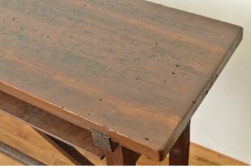 アンティーク家具　★アンティーク　古い縫製工場の横長机4(テーブル・作業台)