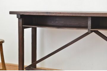 アンティーク家具　★アンティーク　古い縫製工場の横長机4(テーブル・作業台)