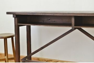 アンティーク家具　★アンティーク　古い縫製工場の横長机5(テーブル・作業台)