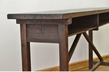 アンティーク家具　★アンティーク　古い縫製工場の横長机6(テーブル・作業台)