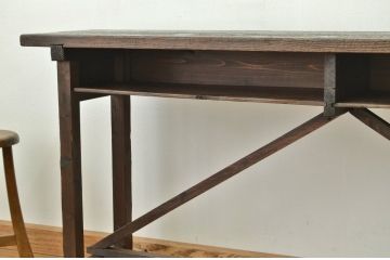 アンティーク家具　★アンティーク　古い縫製工場の横長机6(テーブル・作業台)