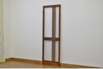 素敵なデザインの銀モールガラス入り細身のドア(扉・建具)