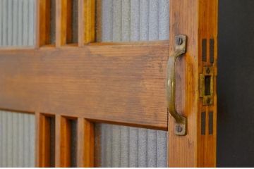 素敵なデザインの銀モールガラス入り細身のドア(扉・建具)
