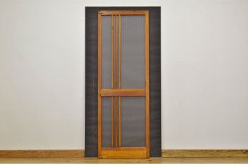 素敵なデザインの銀モールガラス入り細身のドア(扉・建具)