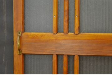 素敵なデザインの銀モールガラス入り細身のドア(扉・建具)