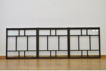 アンティーク シックなモールガラス引き戸3枚セット(窓・建具)