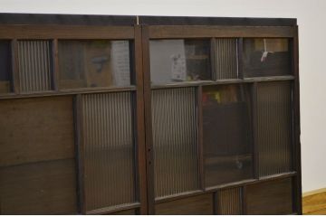 アンティーク シックなモールガラス引き戸3枚セット(窓・建具)