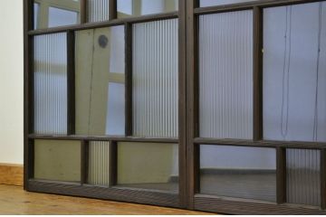 アンティーク シックなモールガラス引き戸3枚セット(窓・建具)