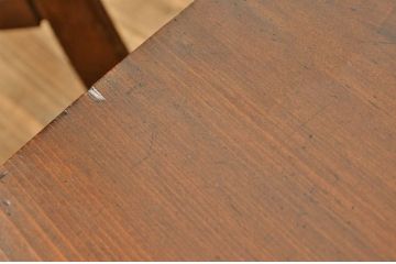 アンティーク家具　アンティーク　変わり型　古い木の角ちゃぶ台
