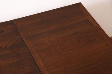 アンティーク　総ナラ材の重厚なバタフライテーブル(作業台・ダイニングテーブル)