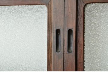 古民具・骨董 細身の格子戸4枚セット(裏障子付き)引き戸・建具