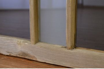 アンティーク　味の良い木のガラス窓1枚(扉、建具)