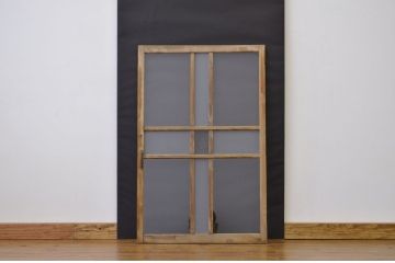 アンティーク　味の良い木のガラス窓1枚(扉、建具)