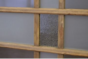 アンティーク　味の良い木のガラス窓1枚(扉、建具)