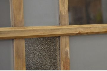 アンティーク　味の良い木のガラス窓1枚(扉、建具)