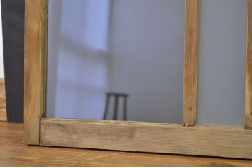 アンティーク　味の良い木のガラス窓1枚(扉、建具)