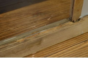アンティーク　味の良い木のガラス窓1枚(扉、建具)