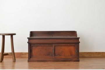 アンティーク家具　アンティーク　古民具　骨董　重厚な欅材の帳場机(簿記机)